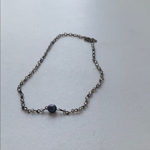 Blue stone choker